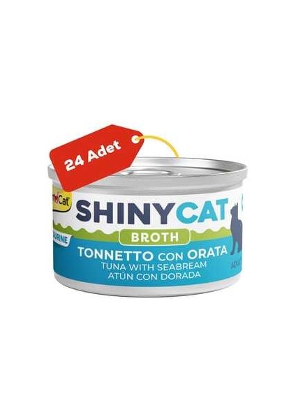 Shinycat Broth Çipuralı Ton Balıklı Kedi Konservesi 70GR 24LÜ fiyatları
