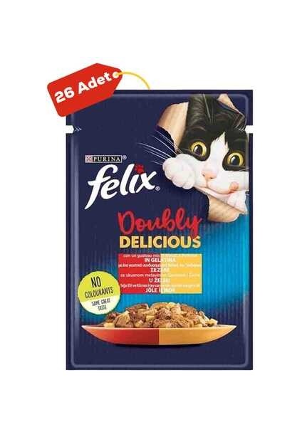 Çifte Lezzet Sığır Etli ve Kümes Hayvanlı Kedi Konservesi 26X85GR 26LI fiyatları