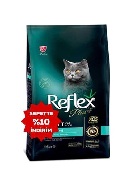 Plus Kısırlaştırılmış Tavuklu Kedi Maması 15KG