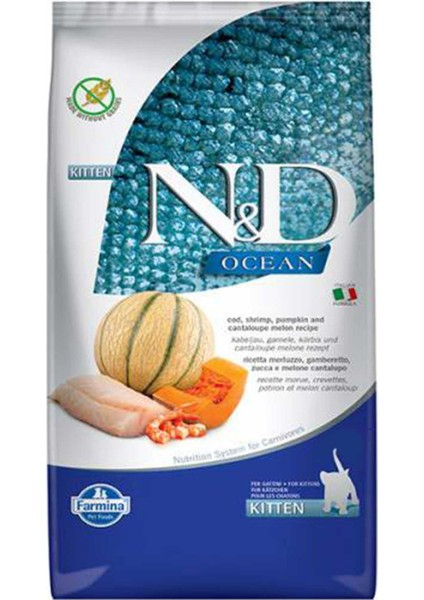 Nd Ocean Morina Balıklı Balkabaklı ve Karidesli Yavru Kedi Maması 1,5kg