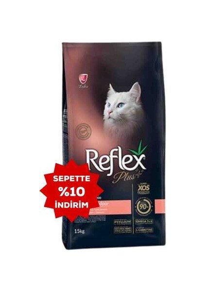 Plus Hairball Somonlu Yetişkin Kedi Maması 15KG