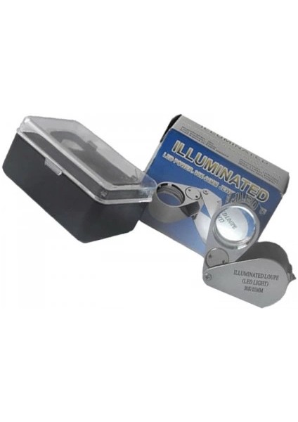 Kontrol, Için Özel Kutulu Metal Işıklı Lup 30X21