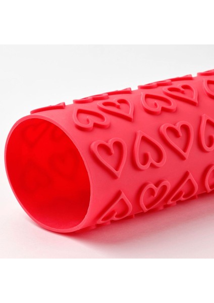 Merdane Kılıfı, Kalp Desenli-Kırmızı, 25 cm fırsatları