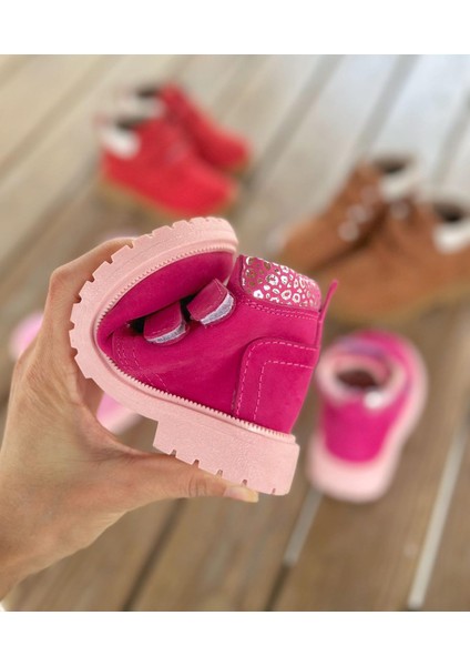 Ultra Esnek Hafif Tabanlı Çocuk Bot Gerçek Deri Cırtlı Bebe Bot fiyatları
