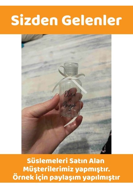 25 Adet 50 ML OM61 Dezenfektan Kolonya Parfüm Doğum Günü Hediyelik Nikah Düğün İçin Boş Plastik Şişe fiyatları