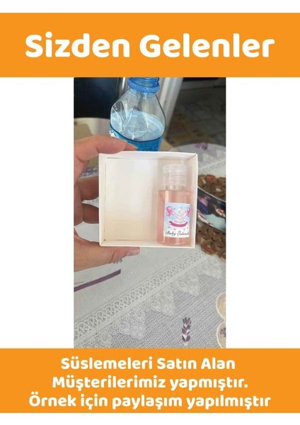 25 Adet 50 ML OM62 Dezenfektan Kolonya Parfüm Doğum Günü Hediyelik Nikah Düğün İçin Boş Plastik Şişe