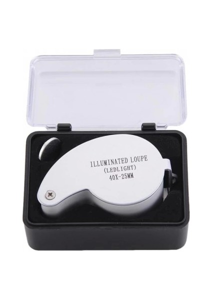 Mini 40X25MM Takı Büyüteç, Cep Büyüteç, Teftiş, Elmas Pullar, Madeni Kontrol Lup MG21011