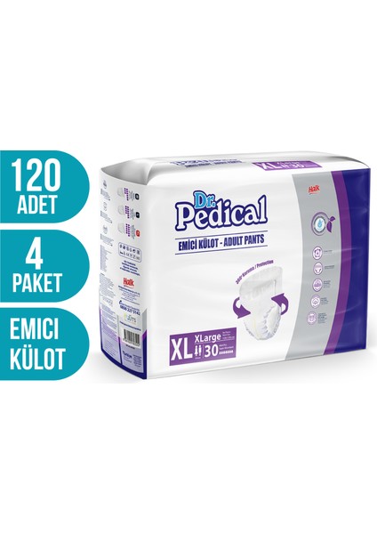 Dr. Pedical Emici Külot Extra Büyük Boy Hasta Bezi Xlarge 120 Adet