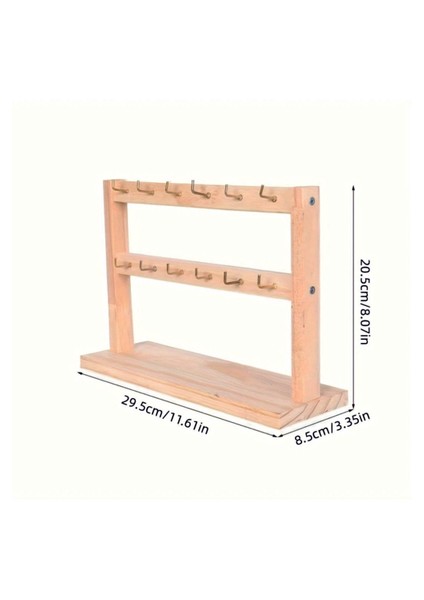 Kolye Küpe Bileklik Bilezik Standı, Ahşap Takı Sergileme Standı, 2 Kademeli Kançalı Stand fiyatları