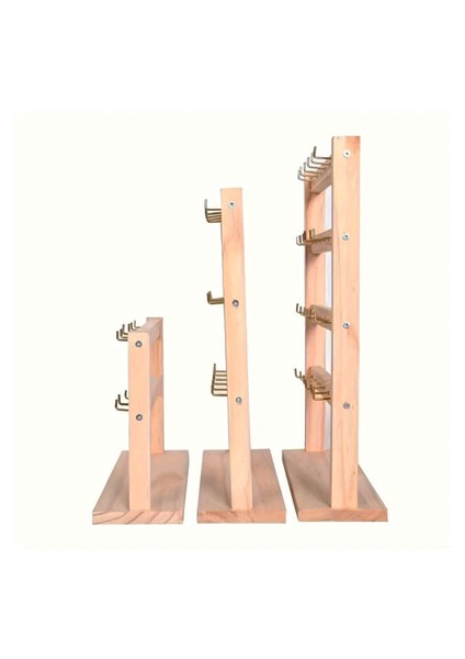 Kolye Küpe Bileklik Bilezik Standı, Ahşap Takı Sergileme Standı, 2 Kademeli Kançalı Stand fırsatları