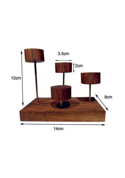 Yüzük Sergileme Standı, Teşhir Podyumu, 4 Katmanlı Takı Sergileme Standı fiyatları