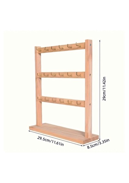 Kolye Küpe Bileklik Bilezik Standı, Ahşap Takı Sergileme Standı, 3 Kademeli Kançalı Stand fiyatları