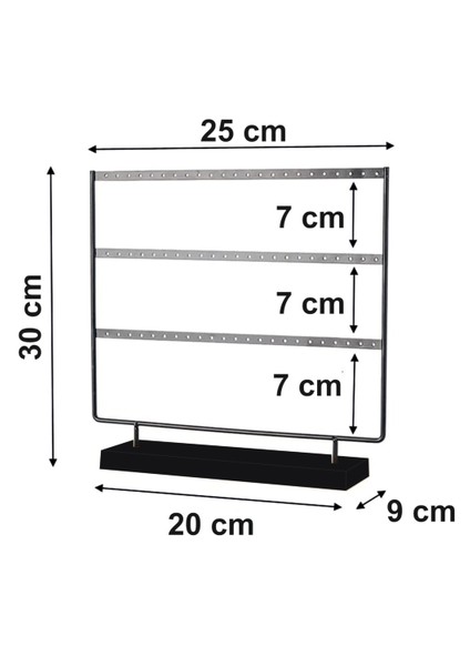 Küpe Teşhir Standı, Metal Küpe Organizeri, Siyah Renk Metal Küpe Takı Standı Organizeri modelleri