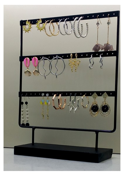 Küpe Teşhir Standı, Metal Küpe Organizeri, Siyah Renk Metal Küpe Takı Standı Organizeri indirimleri