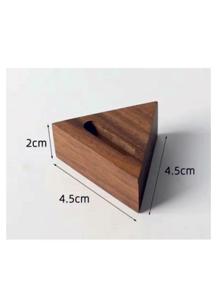 Yüzük Sergileme Standı, Ahşap Takı Sergileme Podyumu, Takı Düzenleyici Stand, Üçgen Set 2 (6 Adet) modelleri