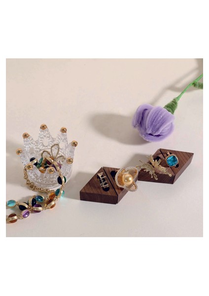 Yüzük Sergileme Standı, Ahşap Takı Sergileme Podyumu, Takı Düzenleyici Stand, Üçgen Set 2 (6 Adet) indirimleri