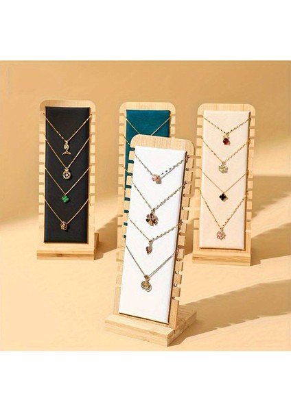 Ahşap Takı Teşhir Standı Çoklu Kolye Vitrin Sergileme Standı modelleri