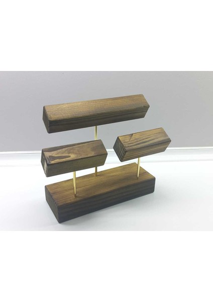 Mücevher Saat Bilezik Bileklik Standı Vitrin Ahşap Takı Standı