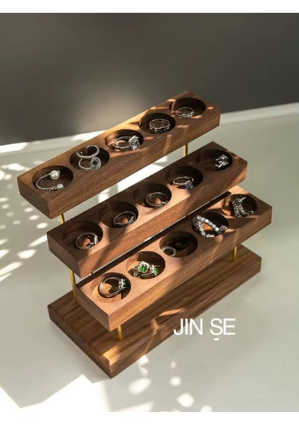 Ahşap Takı Sergileme Standı, Teşhir Podyumu, Kolye Küpe Bileklik Bilezik Sergi Standı