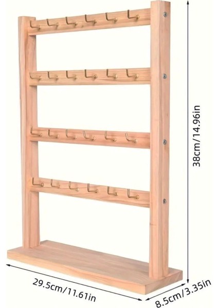 Kolye Küpe Bileklik Bilezik Standı, Ahşap Takı Sergileme Standı, 4 Kademeli Kançalı Stand fiyatları
