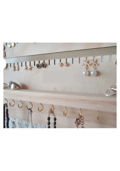 Kolye ve Küpe Standı, Duvara Asılan Ahşap Takı Sergileme Standı, Dolap Içi Takı Düzenleyici fırsatları