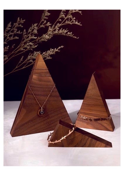 Ahşap Takı Sergileme Standı, Teşhir Podyumu, Kolye Küpe Bileklik Bilezik Sergi Standı (5A Det Set) modelleri