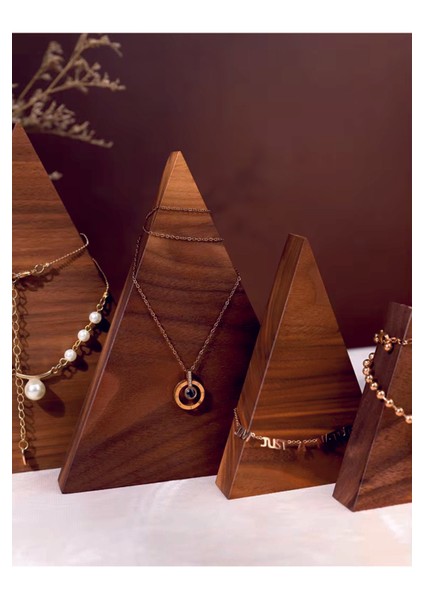 Ahşap Takı Sergileme Standı, Teşhir Podyumu, Kolye Küpe Bileklik Bilezik Sergi Standı (5A Det Set) fırsatları