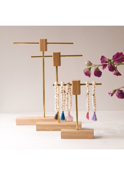 Ahşap Takı Sergileme Standı, Teşhir Podyumu, Kolye Küpe Bileklik Bilezik Sergileme Standı