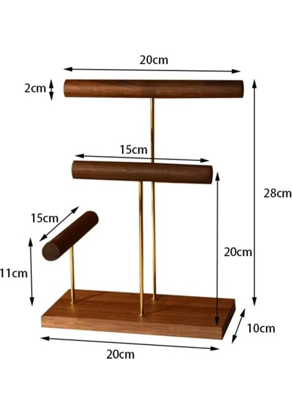 Ahşap Takı Sergileme Standı, Kolye Küpe Bileklik Bilezik Sergi Standı