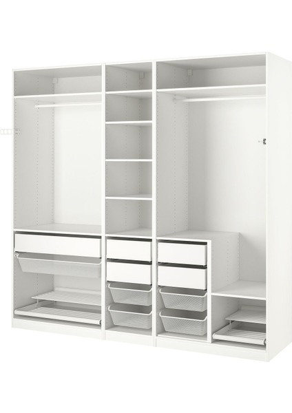 Açık Gardırop, Beyaz, 250X58X236 cm