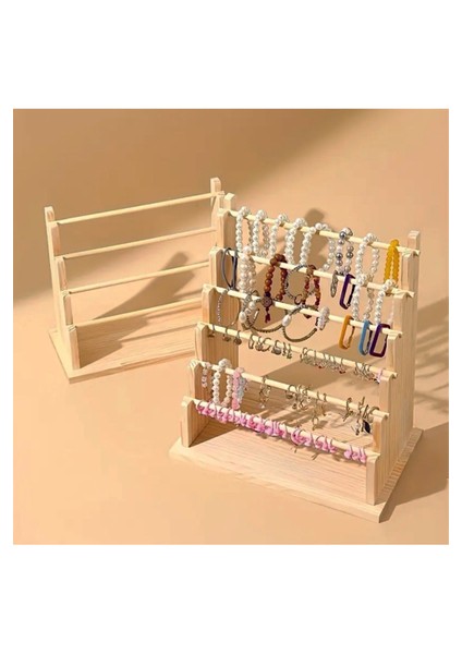 Ahşap Takı Standı Bileklik Bilezik Kolye Sergileme