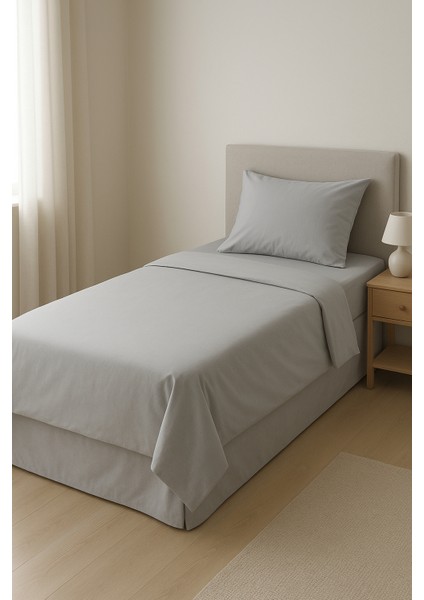 Tek Kişilik Lastikli Çarşaf Seti-Gri modelleri