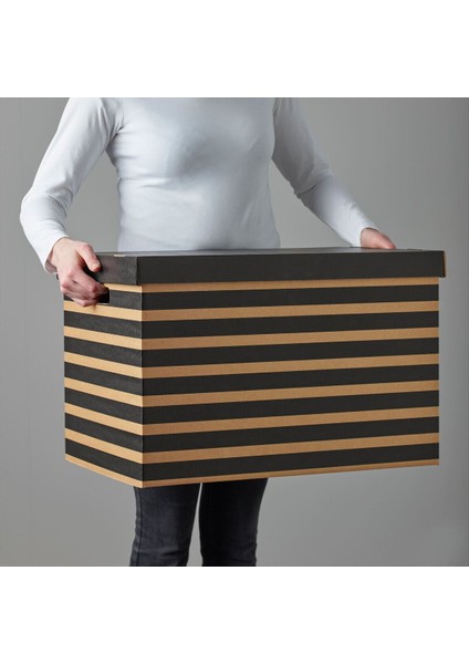 Kutu Seti, Siyah-Natürel, 56X37X36 Cm, 2 Adet fiyatları