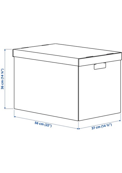 Kutu Seti, Siyah-Natürel, 56X37X36 Cm, 2 Adet modelleri
