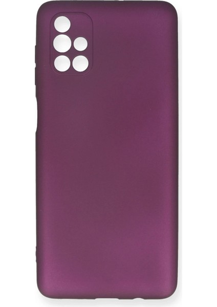 Bfs Samsung Galaxy M51 Kılıf First Silikon - Mürdüm
