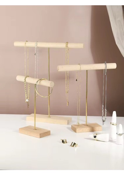 Ahşap Takı Sergileme Standı, Teşhir Podyumu, Kolye Küpe Bileklik Bilezik Sergi Standı fırsatları