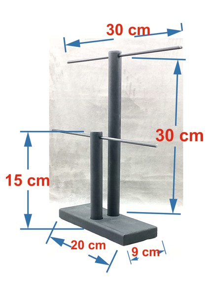 Ahşap - Siyah Kaplama Çelik Takı Standı Takı Düzenleyici Takı Organizeri 2 Kademeli modelleri