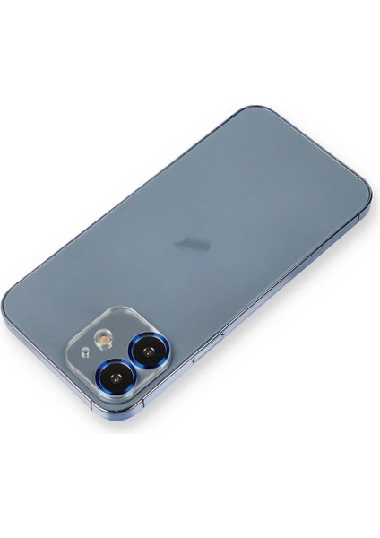 Bfs iPhone 12 Mini Metal Kamera Lens Koruma Cam - Mavi