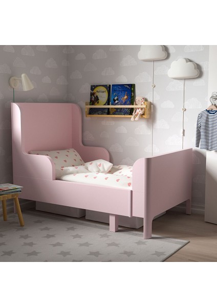 Uzayabilen Çocuk Karyolası, Açık Pembe, 80X200 cm fiyatları