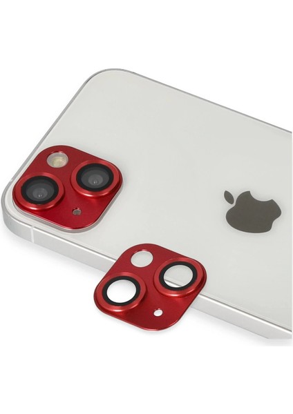 Bfs iPhone 13 Pers Alüminyum Kamera Lens - Kırmızı