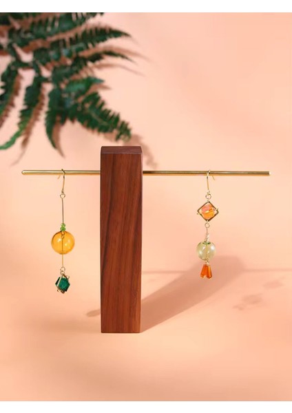 Ahşap Takı Sergileme Standı, Teşhir Podyumu, Kolye Küpe Bileklik Bilezik Sergi Standı