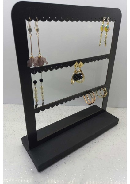 Küpe Organizeri / Siyah Ahşap Küpe Takı Teşhir Standı. fırsatları