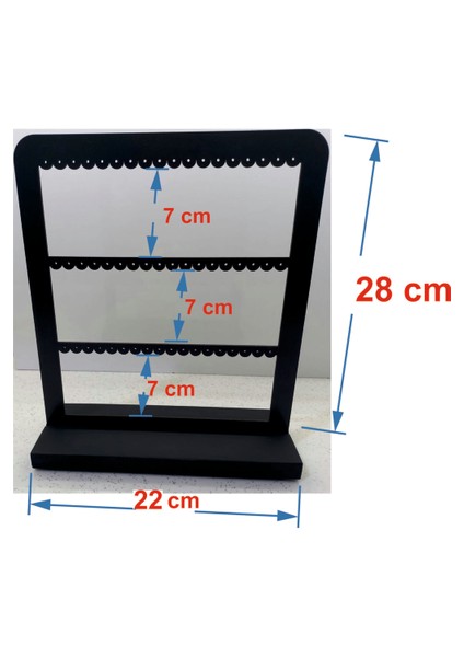 Küpe Organizeri / Siyah Ahşap Küpe Takı Teşhir Standı. indirimleri