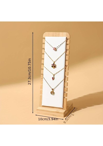 Ahşap Takı Teşhir Standı Çoklu Kolye Vitrin Sergileme Standı