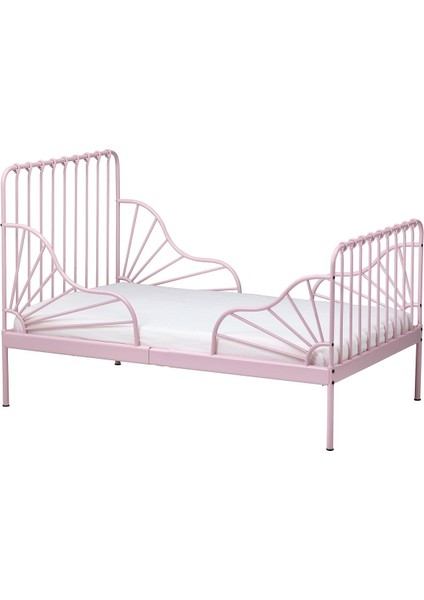 Uzayabilen Çocuk Karyolası, Açık Pembe, 80X200 cm