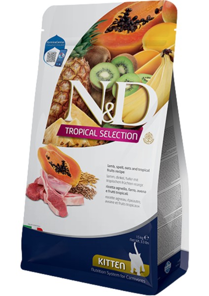Tropical Selection Kuzu Etli Yavru Kedi Maması 1,5kg