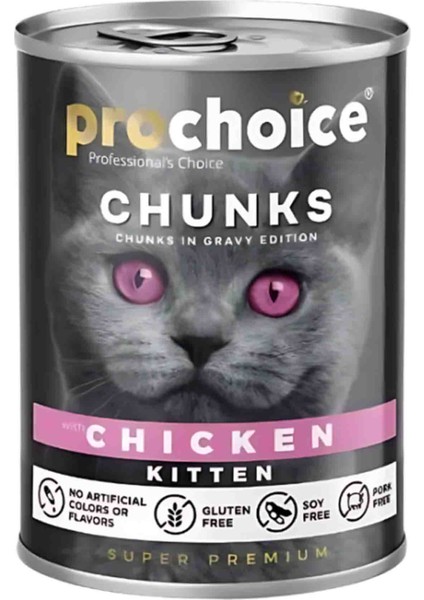 Prochoice Tavuk Parçalı Gravy Yavru Kedi Konservesi 400GR