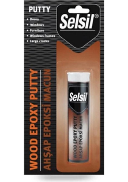 Selsil Epoxy 2 Bileşenli Macun Ahşap Yapıştırıcı 57 gr