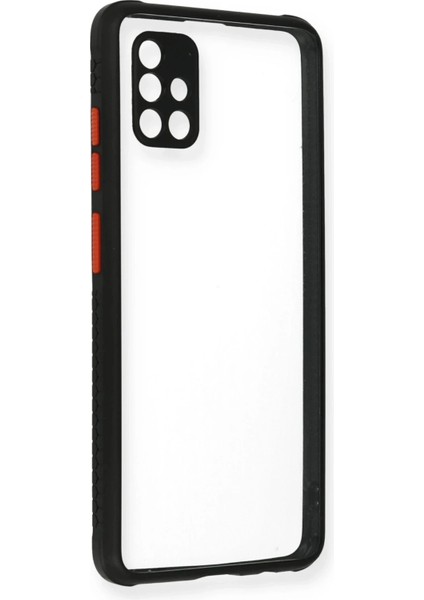 Bfs Samsung Galaxy A71 Kılıf Miami Şeffaf Silikon - Siyah