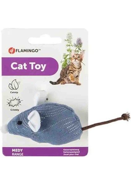 Flamingo Catnipli Peluş ve Sesli Fare Kedi Oyuncağı